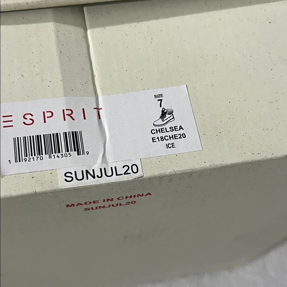 Esprit Cream and Brown Fur-Trimmed Boots